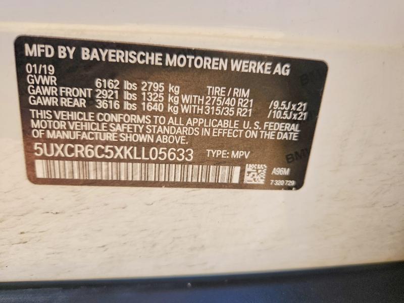Aukcja sprzedaży 2019 Bmw X5, vin: 5UXCR6C5XKLL05633, numer aukcji: 61843066