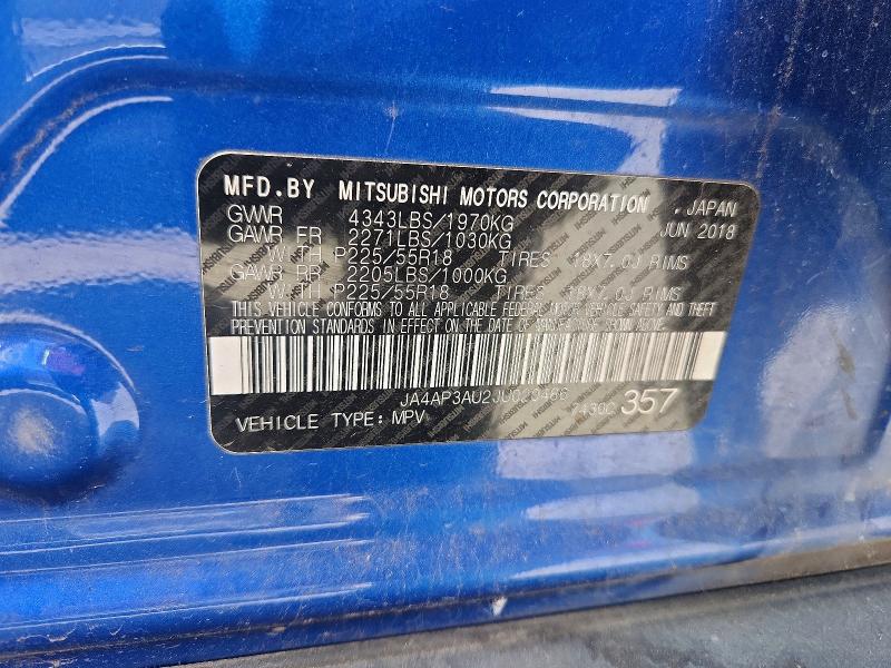 Aukcja sprzedaży 2018 Mitsubishi Outlander Sport, vin: JA4AP3AU2JU020466, numer aukcji: 63401796