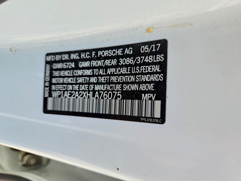 Продажа на аукционе авто 2017 Porsche Cayenne, vin: WP1AE2A2XHLA76075, номер лота: 61301176