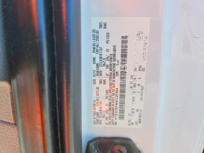 Продаж на аукціоні авто 2017 Ford F150, vin: 1FTEX1EP4HFC27584, номер лоту: 85611635