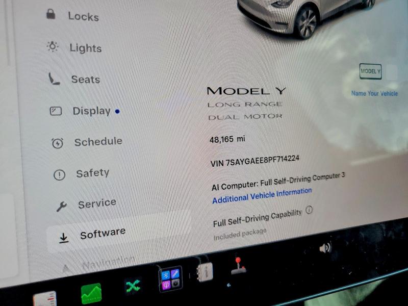 Продажа на аукционе авто 2023 Tesla Model Y, vin: 7SAYGAEE8PF714224, номер лота: 61509376