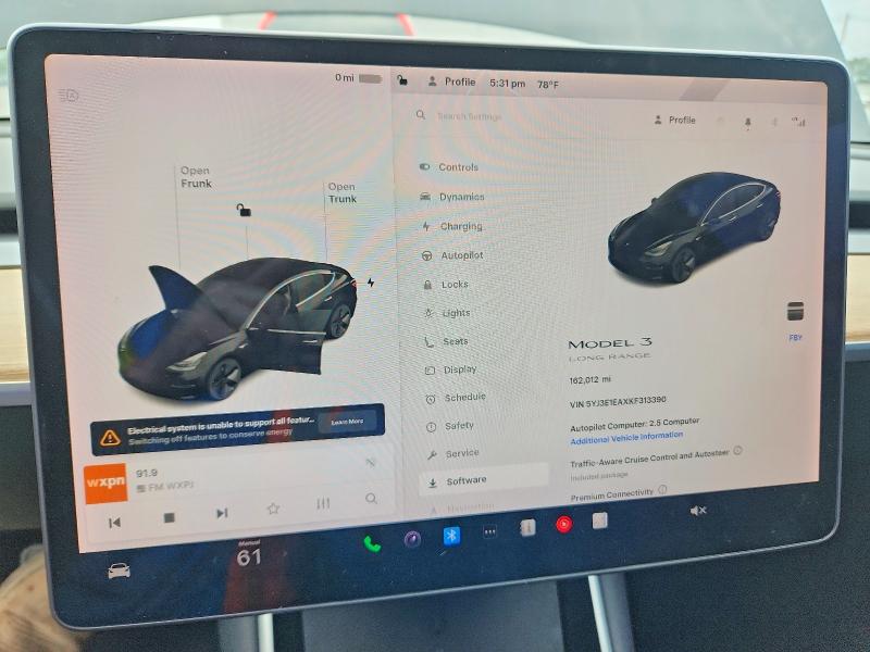 62923866 :رقم المزاد ، 5YJ3E1EAXKF313390 vin ، 2019 Tesla Model 3 مزاد بيع