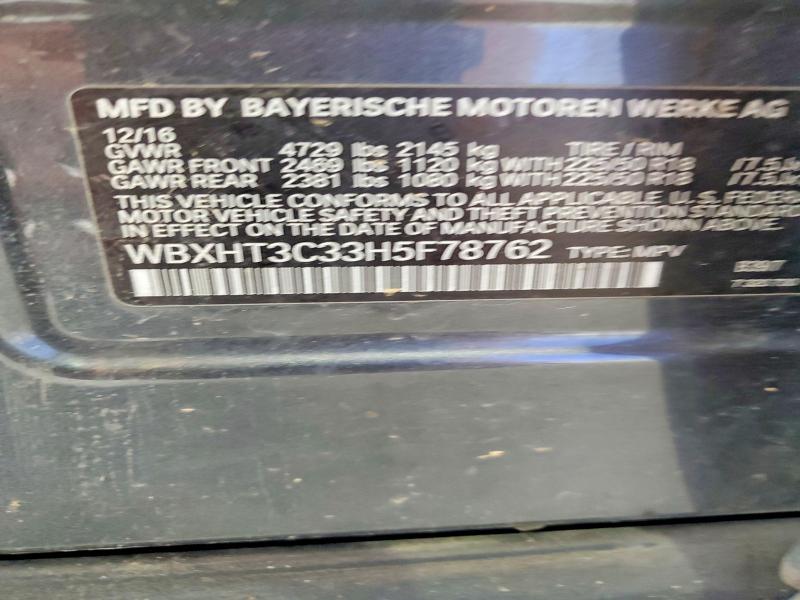 Продаж на аукціоні авто 2017 Bmw X1, vin: WBXHT3C33H5F78762, номер лоту: 61346766