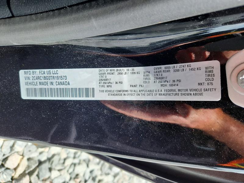 Auction sale of the 2026 Chrysler Pacifica, vin: 2C4RC1BG0TR191573, lot number: 61605736