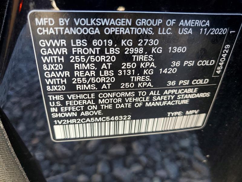 Aukcja sprzedaży 2021 Volkswagen Atlas, vin: 1V2HR2CA5MC546322, numer aukcji: 62641446