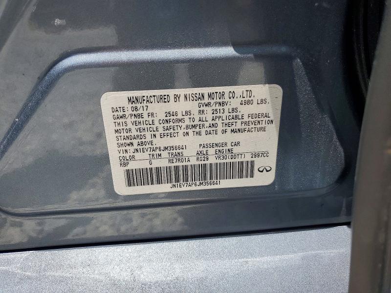 Продажа на аукционе авто 2018 Infiniti Q50, vin: JN1EV7AP6JM356641, номер лота: 61024786