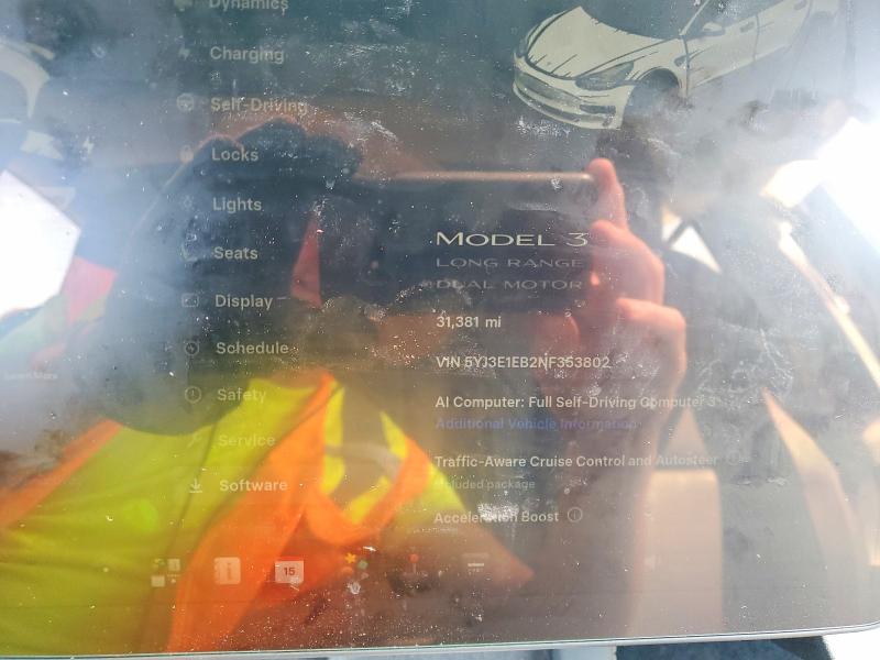 Aukcja sprzedaży 2022 Tesla Model 3, vin: 5YJ3E1EB2NF353802, numer aukcji: 60884916