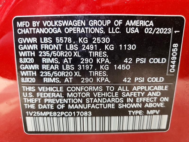 Продаж на аукціоні авто 2023 Volkswagen Id.4, vin: 1V25MPE82PC017083, номер лоту: 61973156