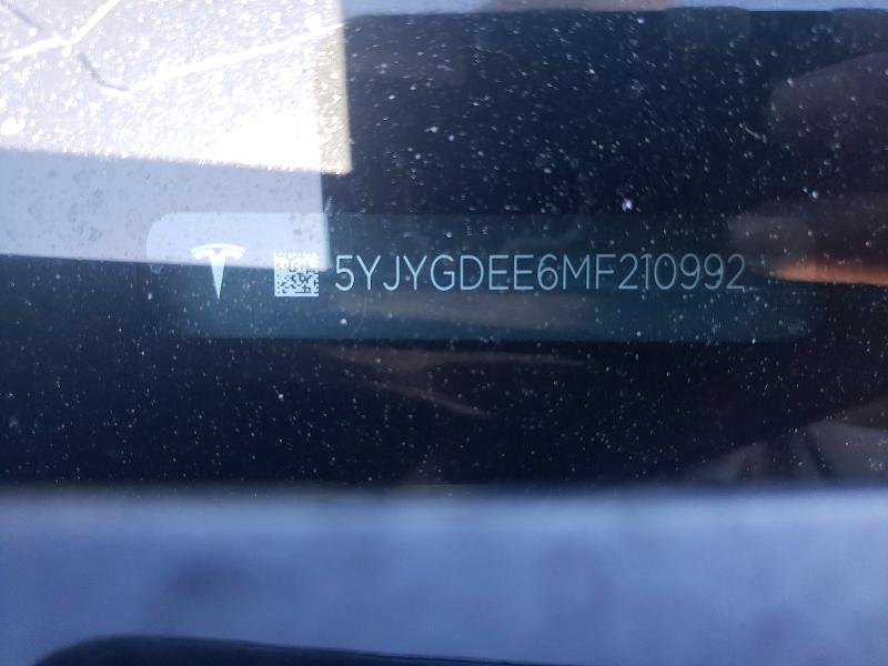Aukcja sprzedaży 2021 Tesla Model Y, vin: 5YJYGDEE6MF210992, numer aukcji: 59654596
