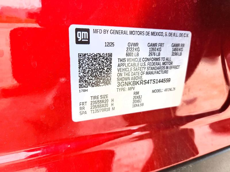 Продаж на аукціоні авто 2026 Chevrolet Blazer, vin: 3GNKBKRS4TS144559, номер лоту: 59975836