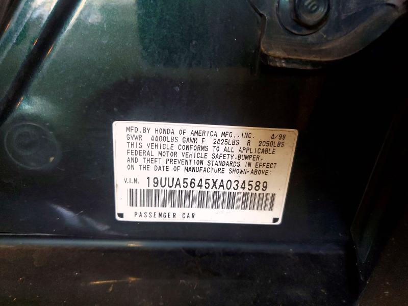 Aukcja sprzedaży 1999 Acura 3.2tl, vin: 19UUA5645XA034589, numer aukcji: 85994825