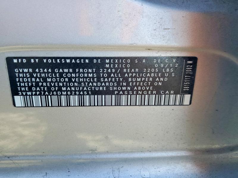 Продаж на аукціоні авто 2013 Volkswagen Jetta, vin: 3VWPP7AJ6DM629451, номер лоту: 59406876