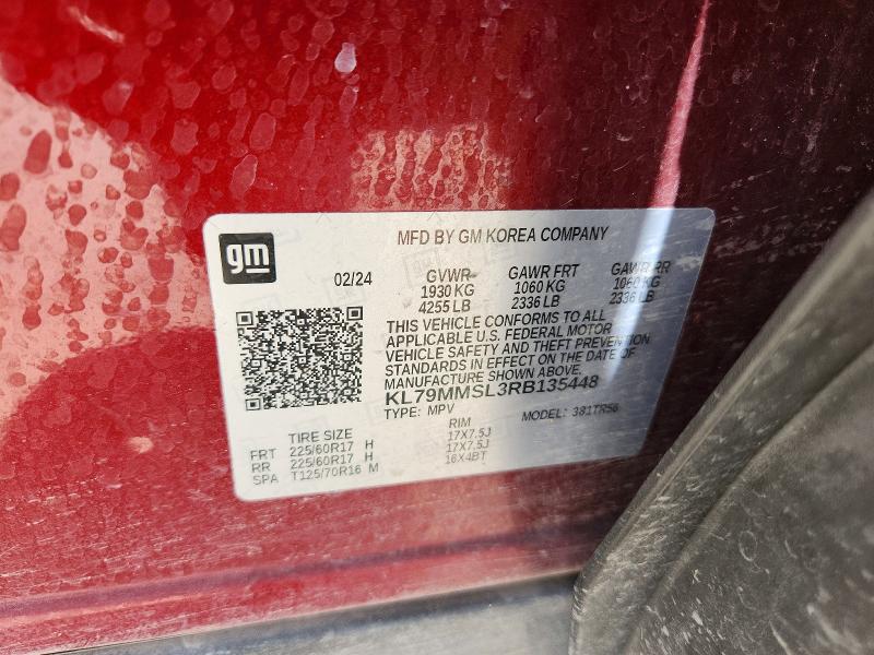 Продажа на аукционе авто 2024 Chevrolet Trailblazer, vin: KL79MMSL3RB135448, номер лота: 59373686
