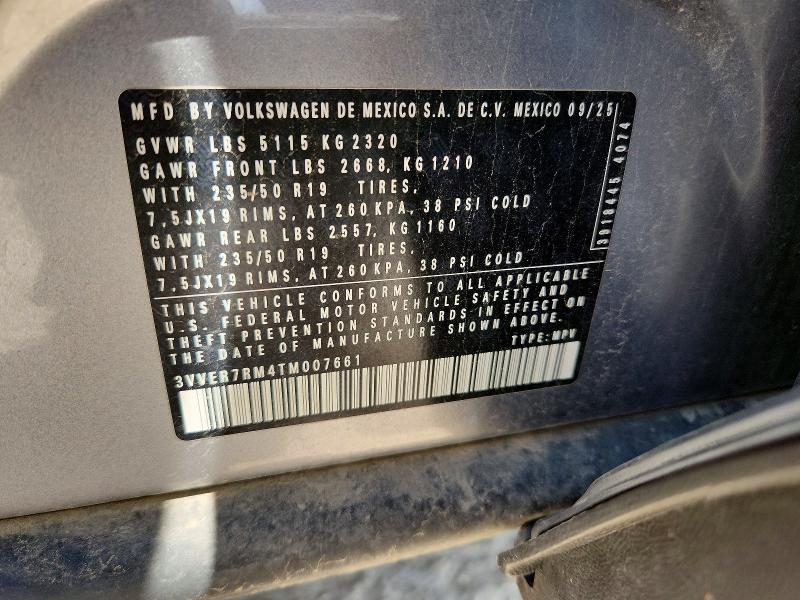 Продажа на аукционе авто 2026 Volkswagen Tiguan, vin: 3VVER7RM4TM007661, номер лота: 59169776