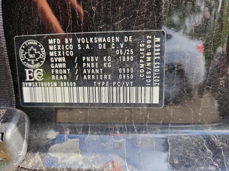 Aukcja sprzedaży 2025 Volkswagen Jetta, vin: 3VWSX7BU0SM088509, numer aukcji: 57853116