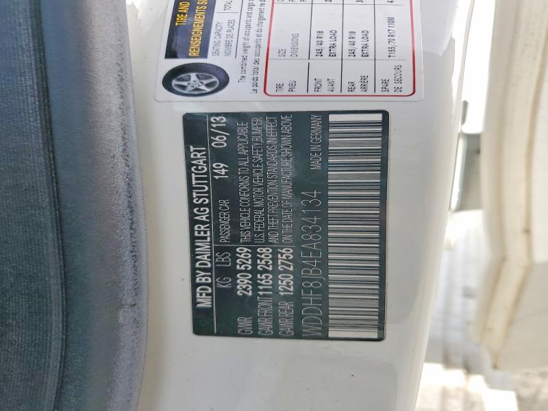 62994376 :رقم المزاد ، WDDHF8JB4EA834134 vin ، 2014 Mercedes-benz E مزاد بيع