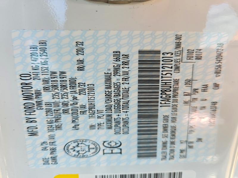 Продаж на аукціоні авто 2026 Ford Mustang, vin: 1FAGP8UH1T5121013, номер лоту: 61669376