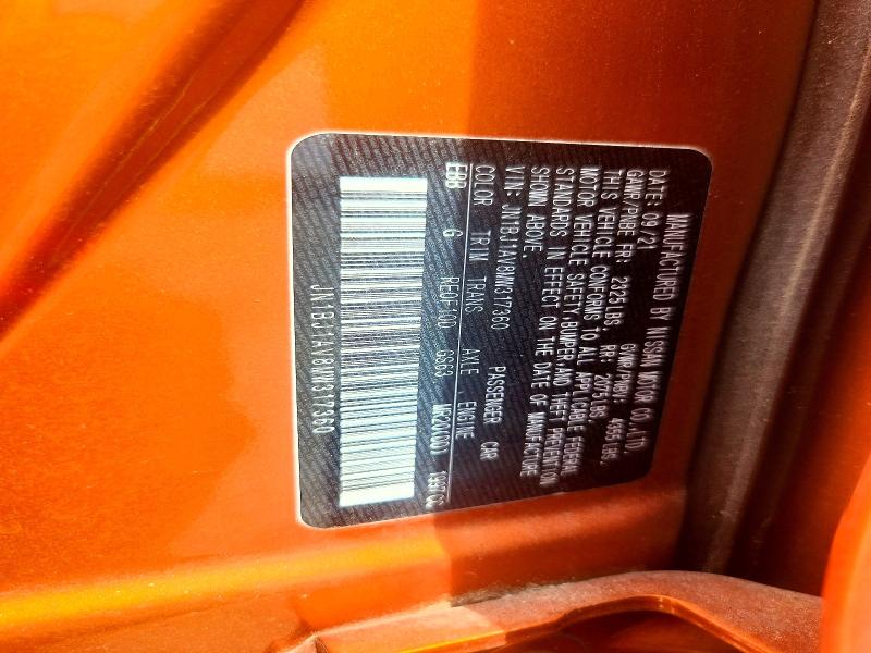 Aukcja sprzedaży 2021 Nissan Rogue Sport, vin: JN1BJ1AV8MW317360, numer aukcji: 60589196