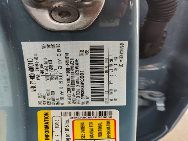 2023 Ford Bronco Sport მანქანა იყიდება აუქციონზე, vin: 3FMCR9C68PRD59660, აუქციონის ნომერი: 62480586
