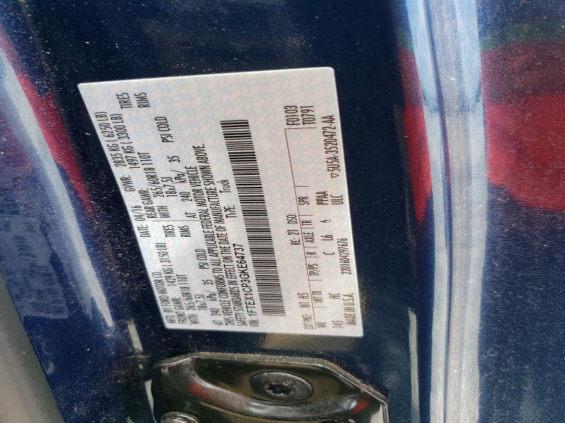 61938466 :رقم المزاد ، 1FTEX1CP3GKE64737 vin ، 2016 Ford F150 مزاد بيع