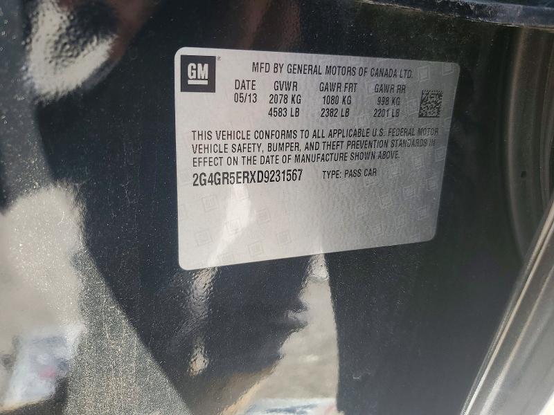 Aukcja sprzedaży 2013 Buick Regal, vin: 2G4GR5ERXD9231567, numer aukcji: 57749256