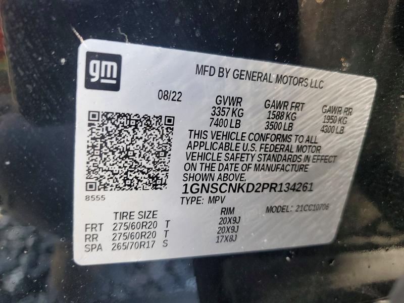 Aukcja sprzedaży 2023 Chevrolet Tahoe, vin: 1GNSCNKD2PR134261, numer aukcji: 61843076
