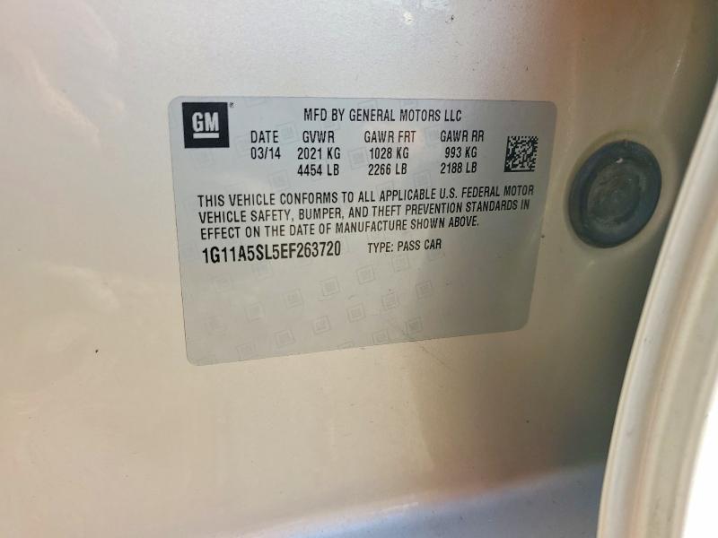 60746976 :رقم المزاد ، 1G11A5SL5EF263720 vin ، 2014 Chevrolet Malibu مزاد بيع