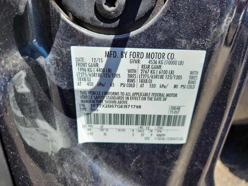 2016 Ford F250 მანქანა იყიდება აუქციონზე, vin: 1FT7X2B67GEB71798, აუქციონის ნომერი: 59803686