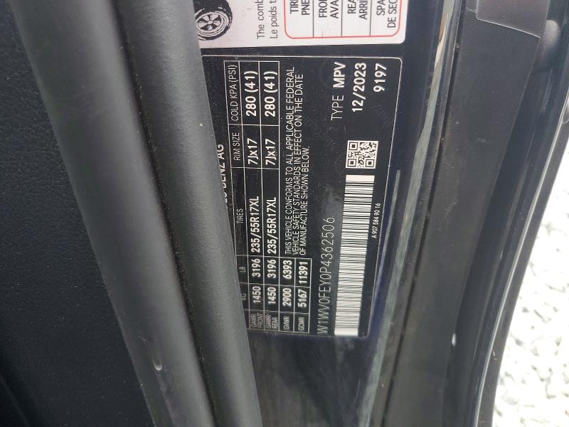 Aukcja sprzedaży 2023 Mercedes-benz Metris, vin: W1WV0FEY0P4362506, numer aukcji: 60114026