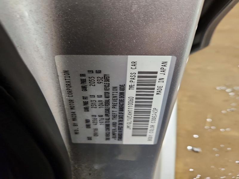 2017 Mazda 6 მანქანა იყიდება აუქციონზე, vin: JM1GL1V5XH1110060, აუქციონის ნომერი: 60411976