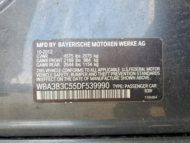 2013 Bmw 328 მანქანა იყიდება აუქციონზე, vin: WBA3B3C55DF539990, აუქციონის ნომერი: 60638486
