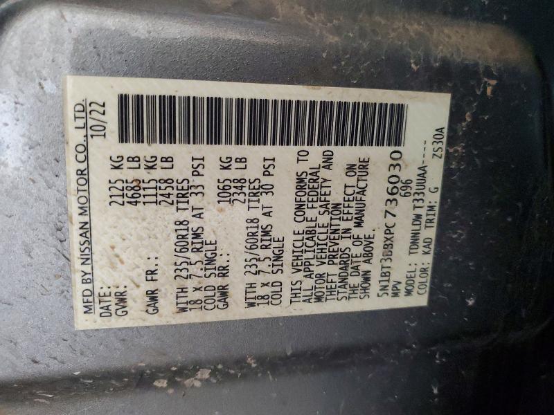 Продаж на аукціоні авто 2023 Nissan Rogue, vin: 5N1BT3BBXPC736030, номер лоту: 61009896