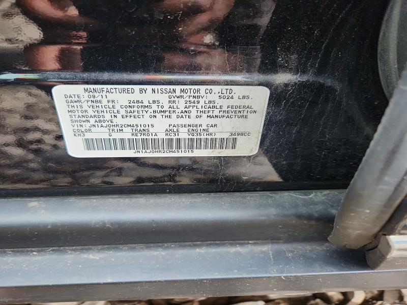 62321776 :رقم المزاد ، JN1AJ0HR2CM451015 vin ، 2012 Infiniti Ex35 مزاد بيع