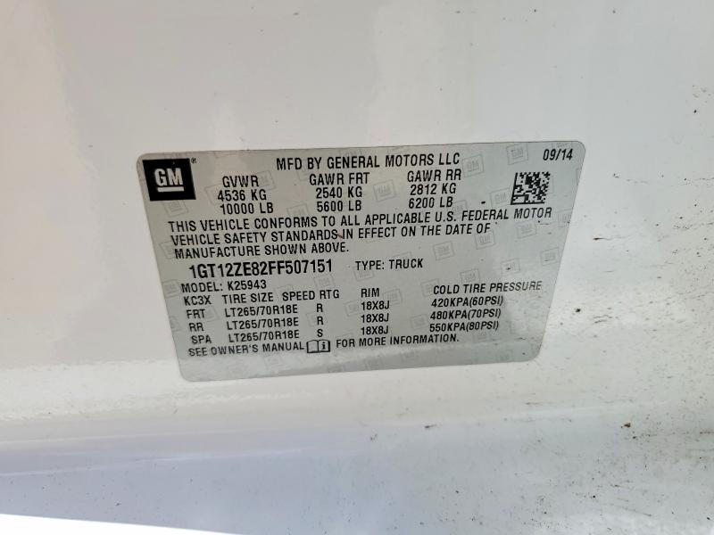 Продажа на аукционе авто 2015 Gmc Sierra, vin: 1GT12ZE82FF507151, номер лота: 59846826