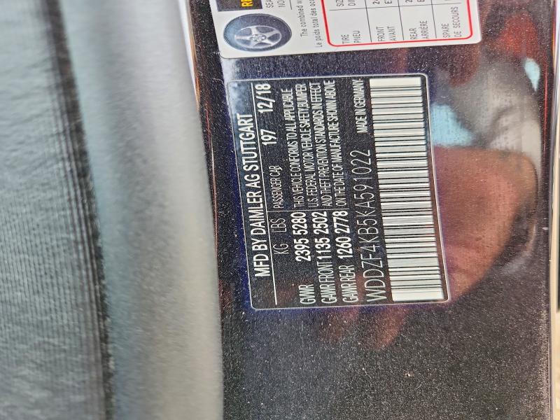 Aukcja sprzedaży 2019 Mercedes-benz E, vin: WDDZF4KB5KA591022, numer aukcji: 62713526