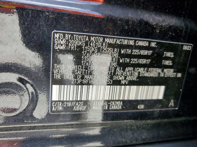 Aukcja sprzedaży 2023 Toyota Rav4, vin: 2T3P1RFV6PC378253, numer aukcji: 61247706