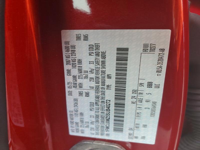 Aukcja sprzedaży 2025 Ford Escape, vin: 1FMCU0MZ5SUB40272, numer aukcji: 62930066