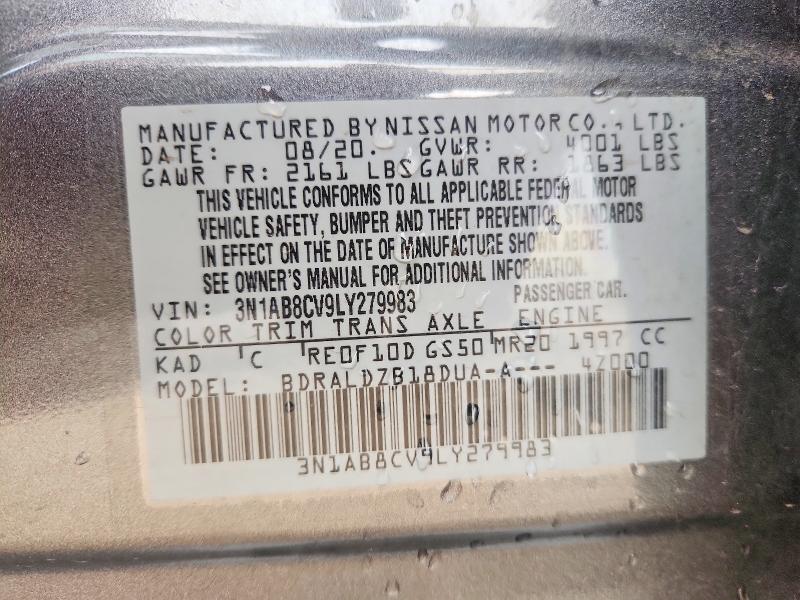 62317806 :رقم المزاد ، 3N1AB8CV9LY279983 vin ، 2020 Nissan Sentra مزاد بيع