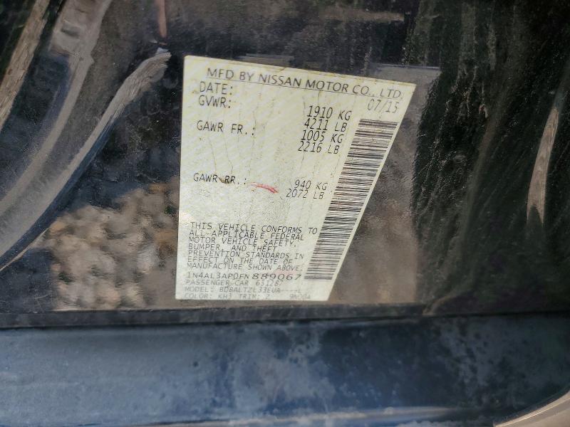 2015 Nissan Altima მანქანა იყიდება აუქციონზე, vin: 1N4AL3AP0FN889067, აუქციონის ნომერი: 58894386