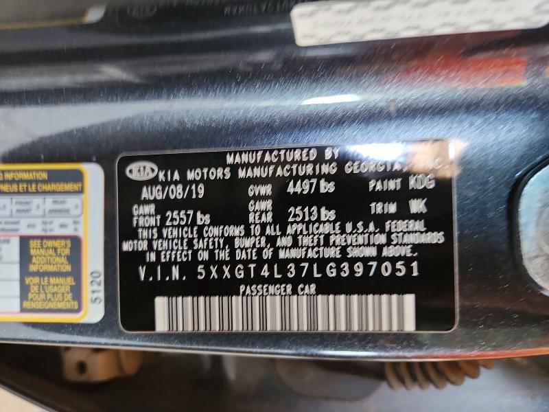 Продаж на аукціоні авто 2020 Kia Optima, vin: 5XXGT4L37LG397051, номер лоту: 58318786