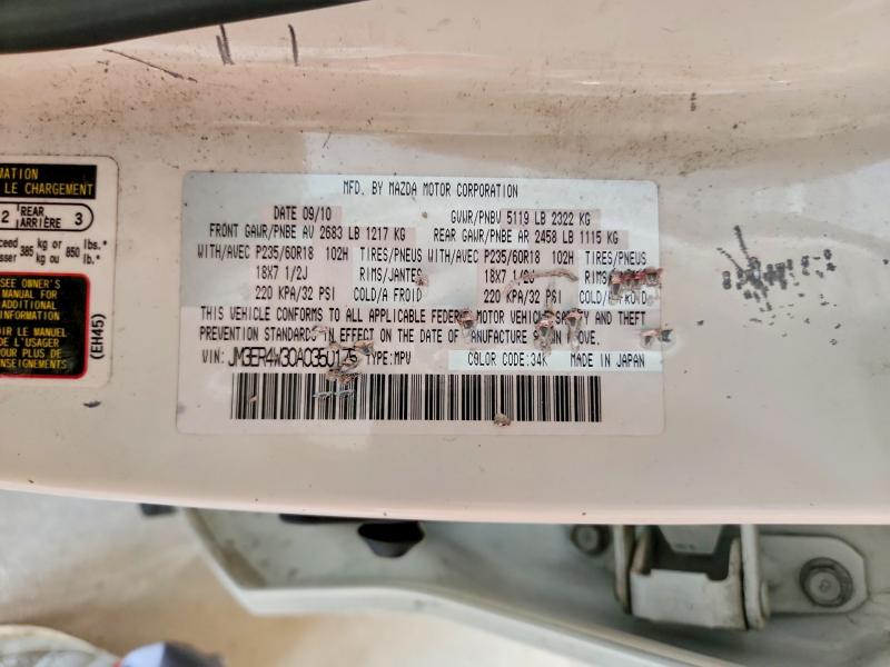 2010 Mazda Cx-7 მანქანა იყიდება აუქციონზე, vin: JM3ER4W30A0350175, აუქციონის ნომერი: 61809446