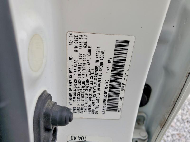 Aukcja sprzedaży 2015 Honda Cr-v, vin: 5J6RM3H31FL003440, numer aukcji: 63007176