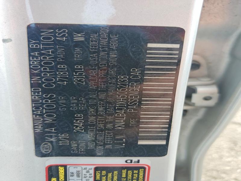 Продажа на аукционе авто 2017 Kia Cadenza, vin: KNALB4J1XH5052138, номер лота: 61030666