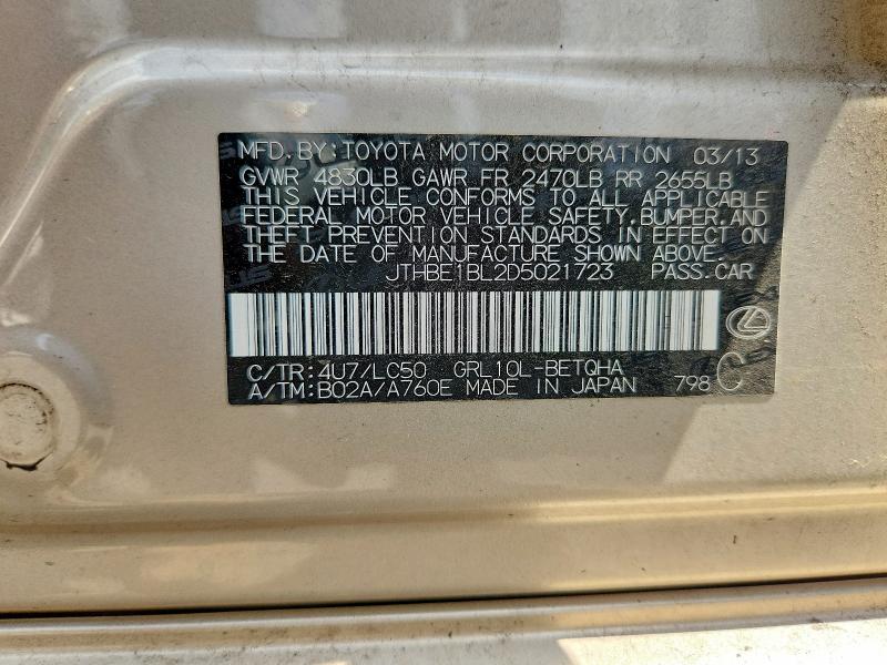 59988576 :رقم المزاد ، JTHBE1BL2D5021723 vin ، 2013 Lexus Gs مزاد بيع