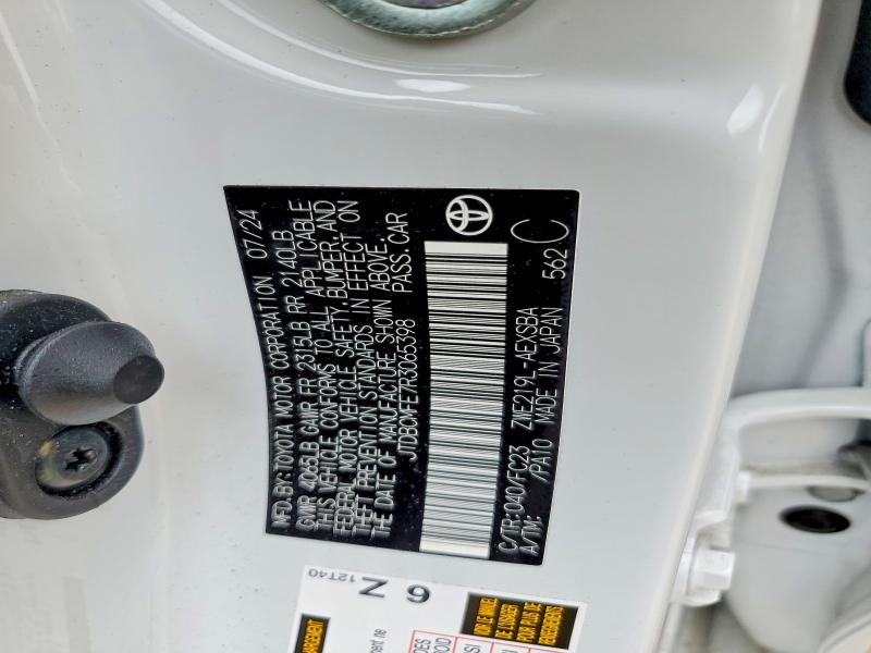 2024 Toyota Corolla Hybrid მანქანა იყიდება აუქციონზე, vin: JTDBCMFE7R3065398, აუქციონის ნომერი: 62021096
