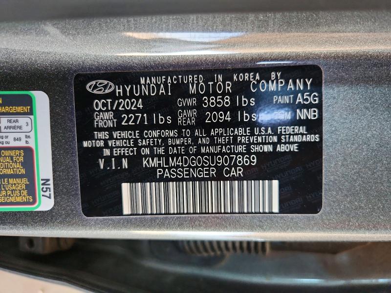 Продажа на аукционе авто 2025 Hyundai Elantra, vin: KMHLM4DG0SU907869, номер лота: 85451565