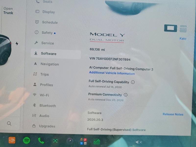 Продажа на аукционе авто 2022 Tesla Model Y, vin: 7SAYGDEF2NF307894, номер лота: 60260036