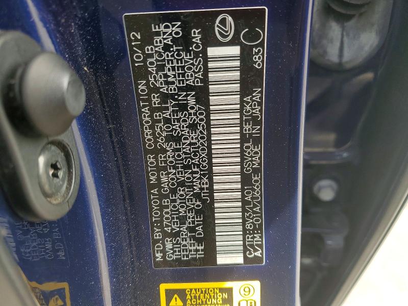 Aukcja sprzedaży 2013 Lexus Es, vin: JTHBK1GGXD2025007, numer aukcji: 60508856
