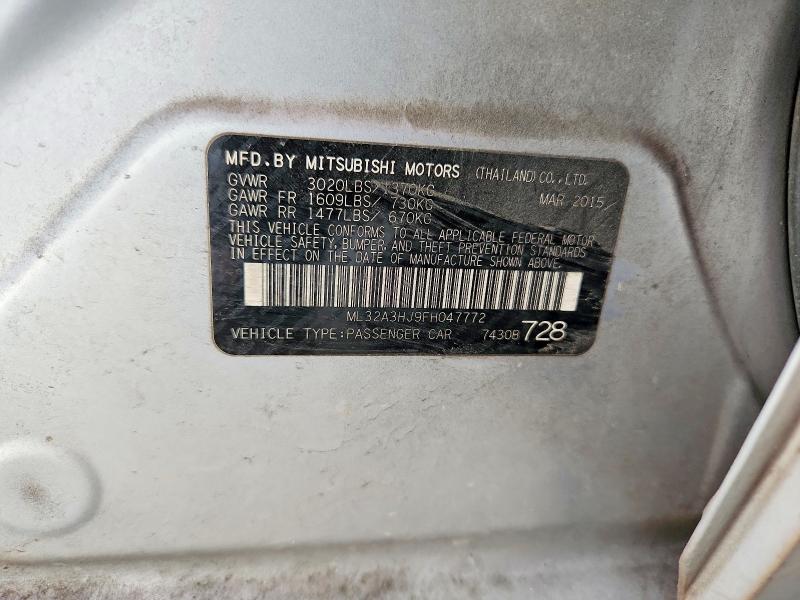 Aukcja sprzedaży 2015 Mitsubishi Mirage, vin: ML32A3HJ9FH047772, numer aukcji: 61604366