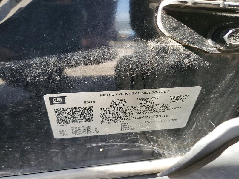 Aukcja sprzedaży 2019 Gmc Acadia, vin: 1GKKNULS2KZ273135, numer aukcji: 58843146
